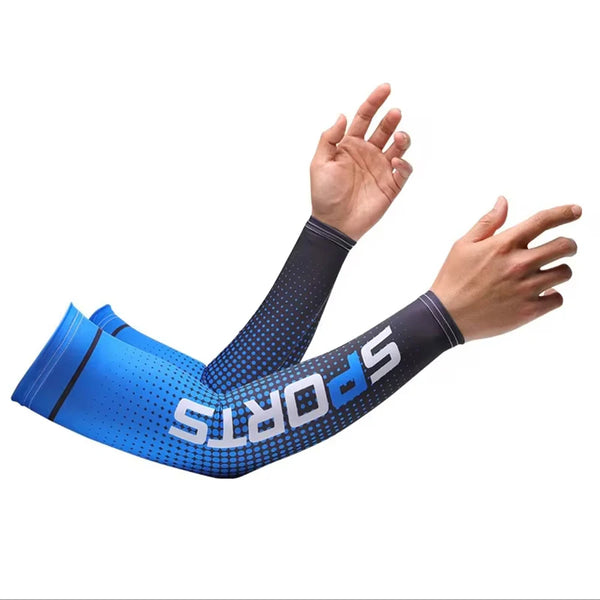 Summer Fashio Sunscreen Ice Silk Sleeve UV Sun Protection Cooling Anti-Slip Arm Sleeves Men Women Outdoor Sport Cycling